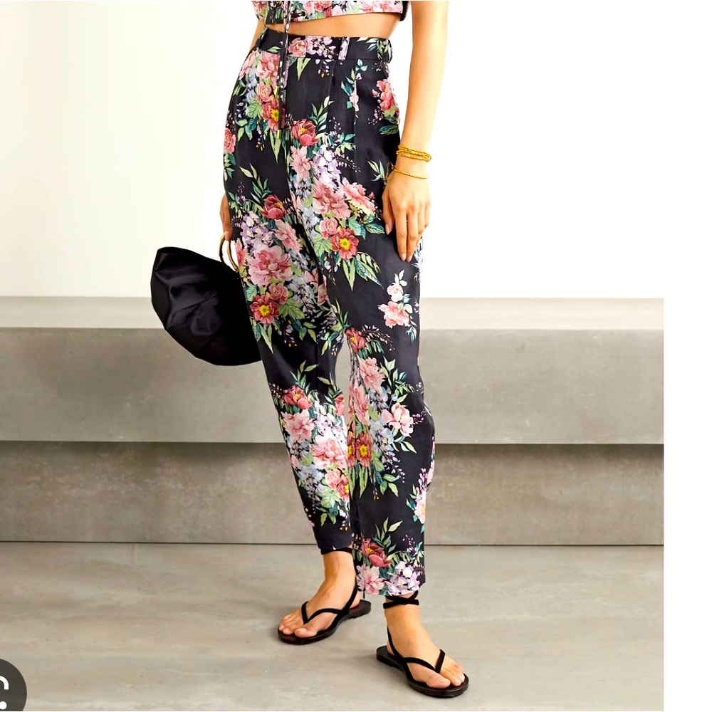 Zimmermann Floral Pant Bellitude Navy size 0 NWT